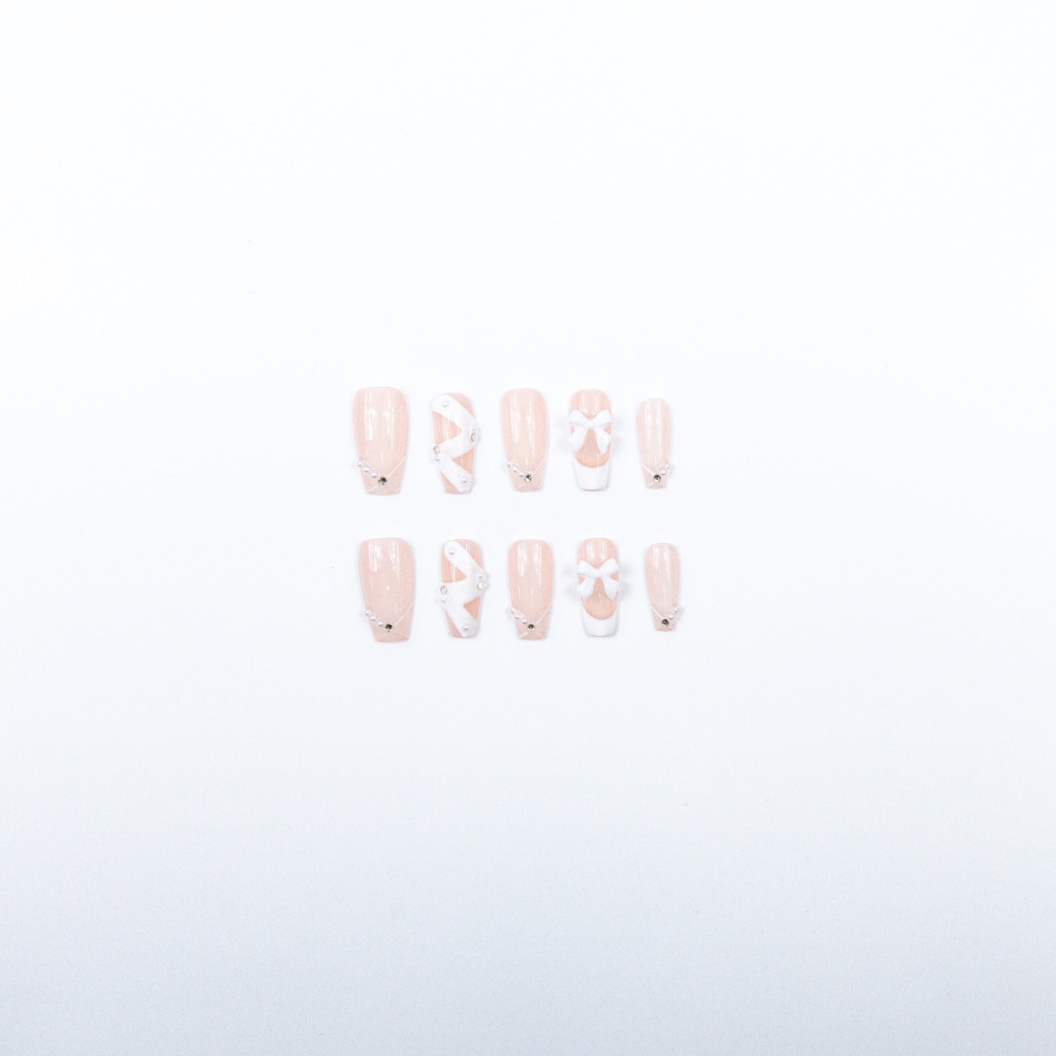 3H Luxury Handmade Press-on Nails - Blush Ballet - 3H Nails