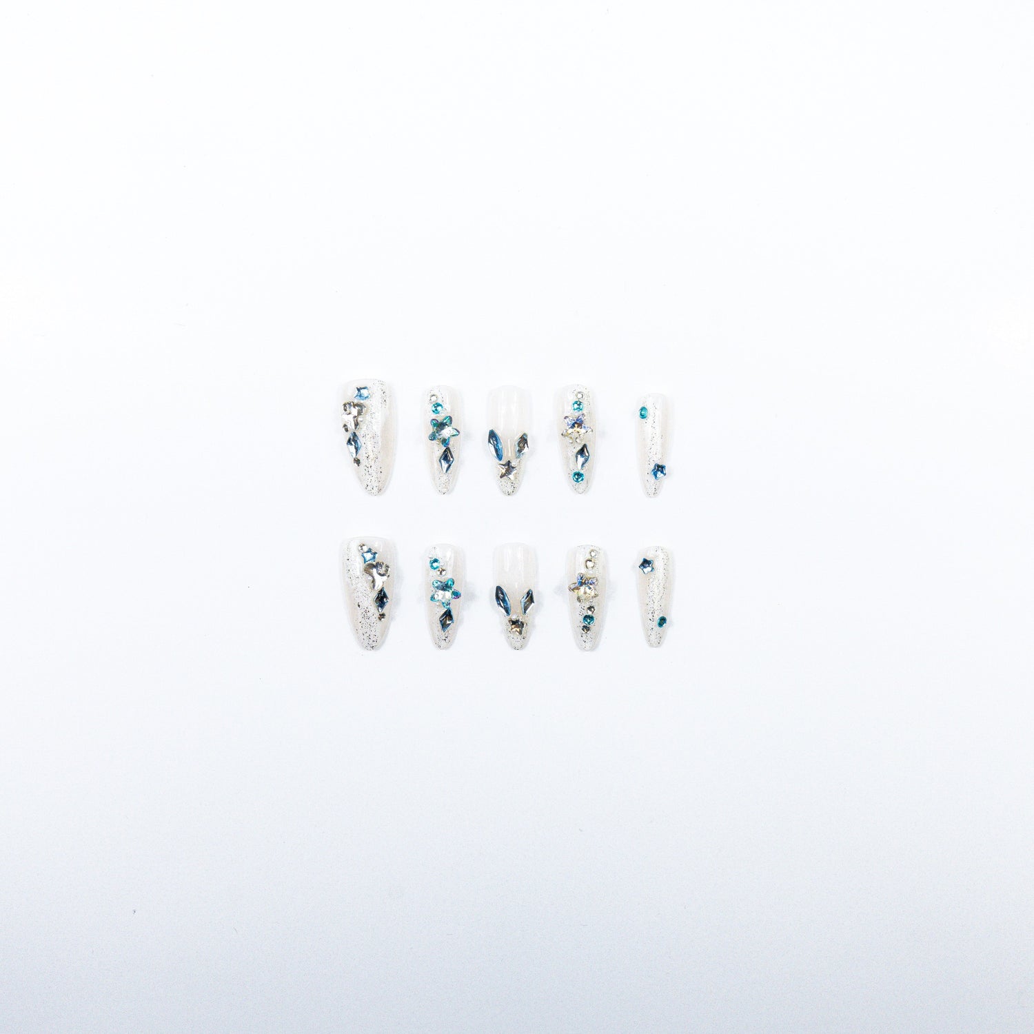 3H Luxury Handmade Press-on Nails - Midnight Spark - 3H Nails