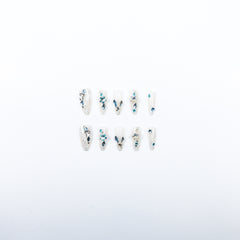 3H Luxury Handmade Press-on Nails - Midnight Spark - 3H Nails