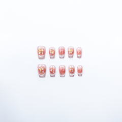 3H Luxury Handmade Press-on Nails - Rosy Glow - 3H Nails