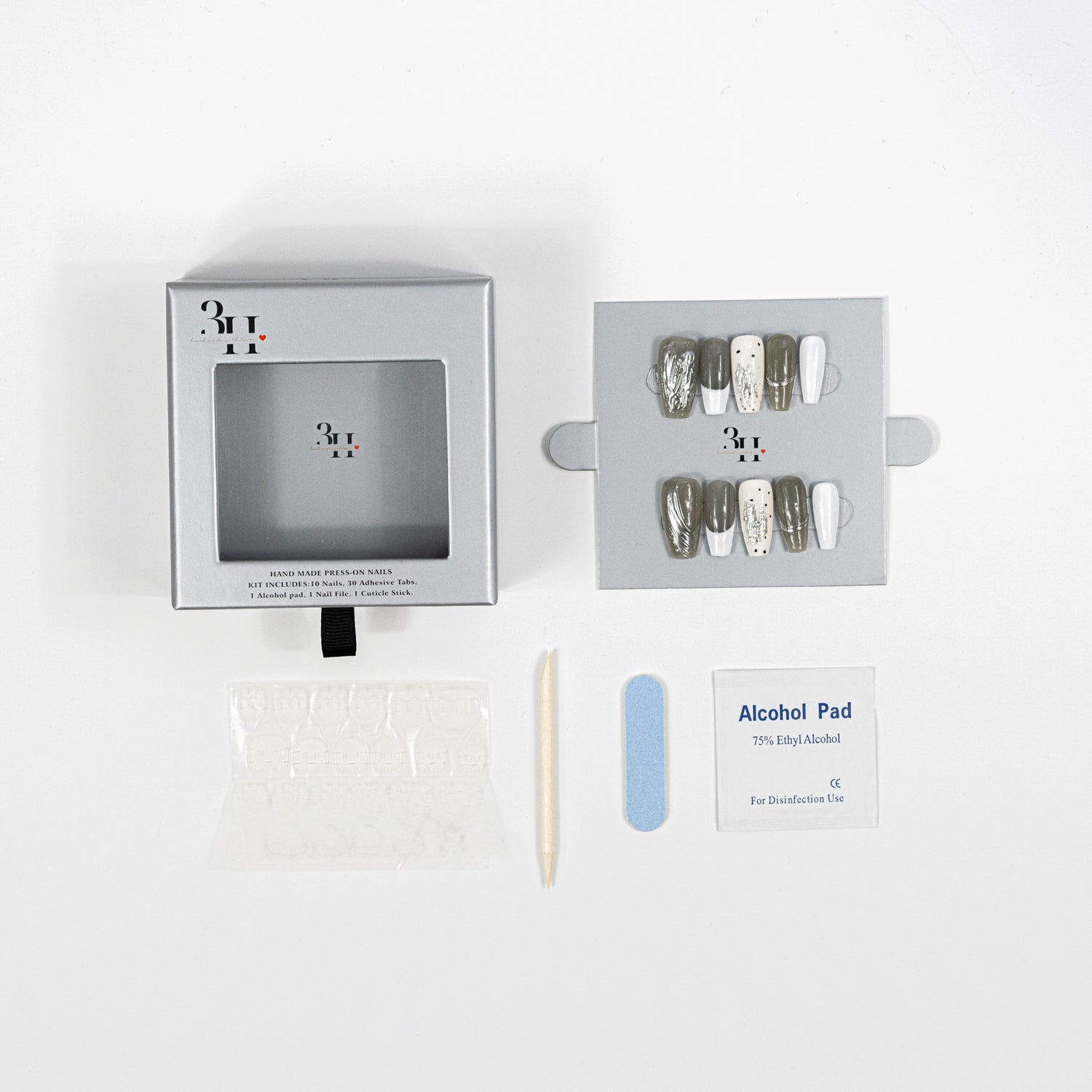 3H Luxury Handmade Press-on Nails - Modern Earth - 3H Nails