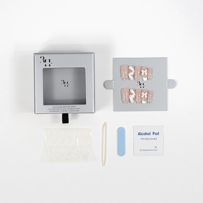 3H Luxury Handmade Press-on Nails - Blush Ballet