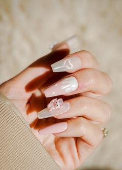 3H Luxury Handmade Press-on Nails - Sweetheart Swirls Nails - 3H Nails