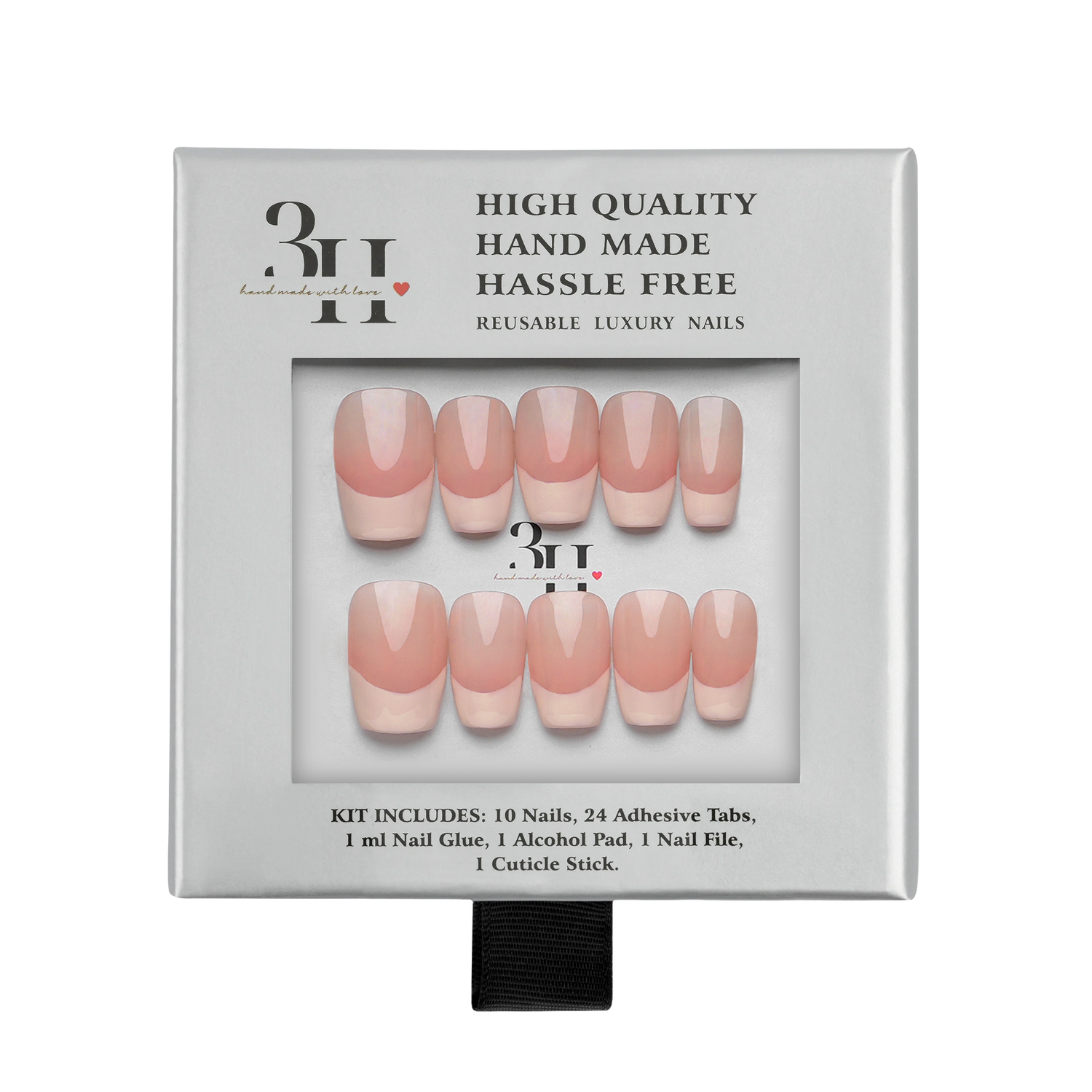 Blush Veil - Medium Square Press-On Nails