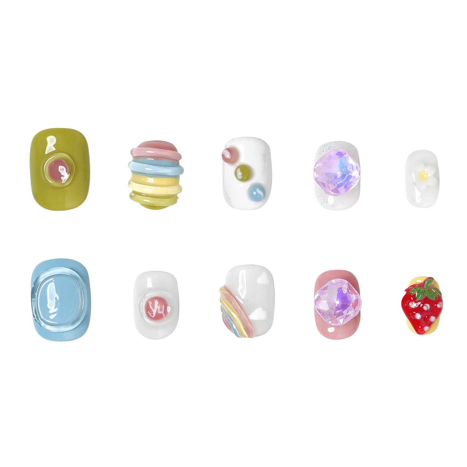 Sweet Trinkets - Short Square Press-On Nails