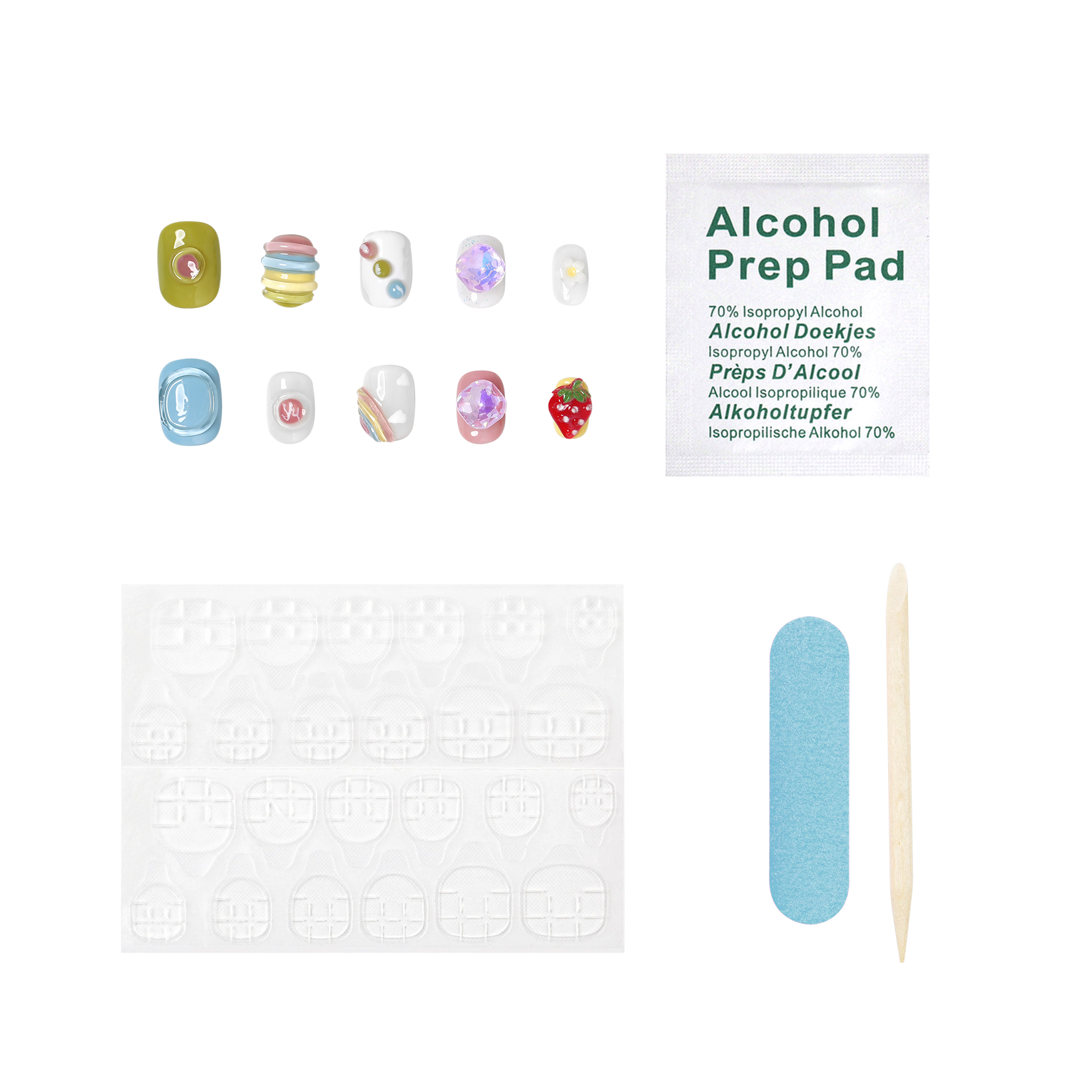 Sweet Trinkets - Short Square Press-On Nails