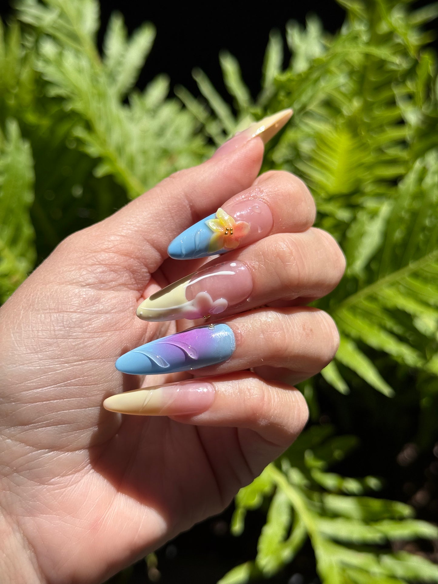 Cotton Candy Dream-3H luxury hand made press on nails