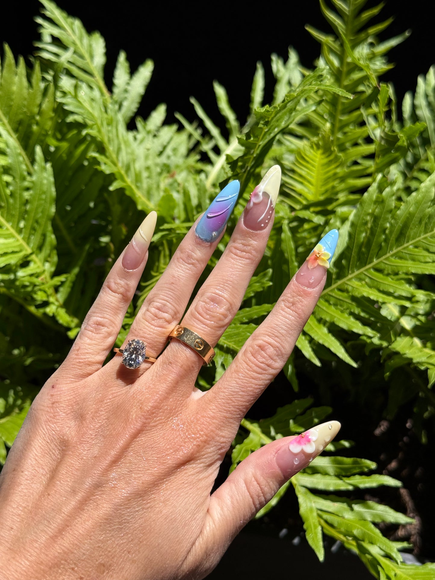 Cotton Candy Dream-3H luxury hand made press on nails