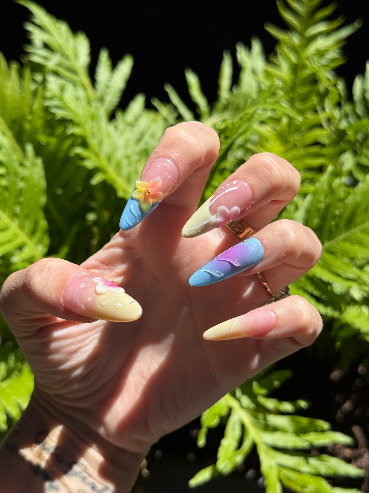 Cotton Candy Dream-3H luxury hand made press on nails