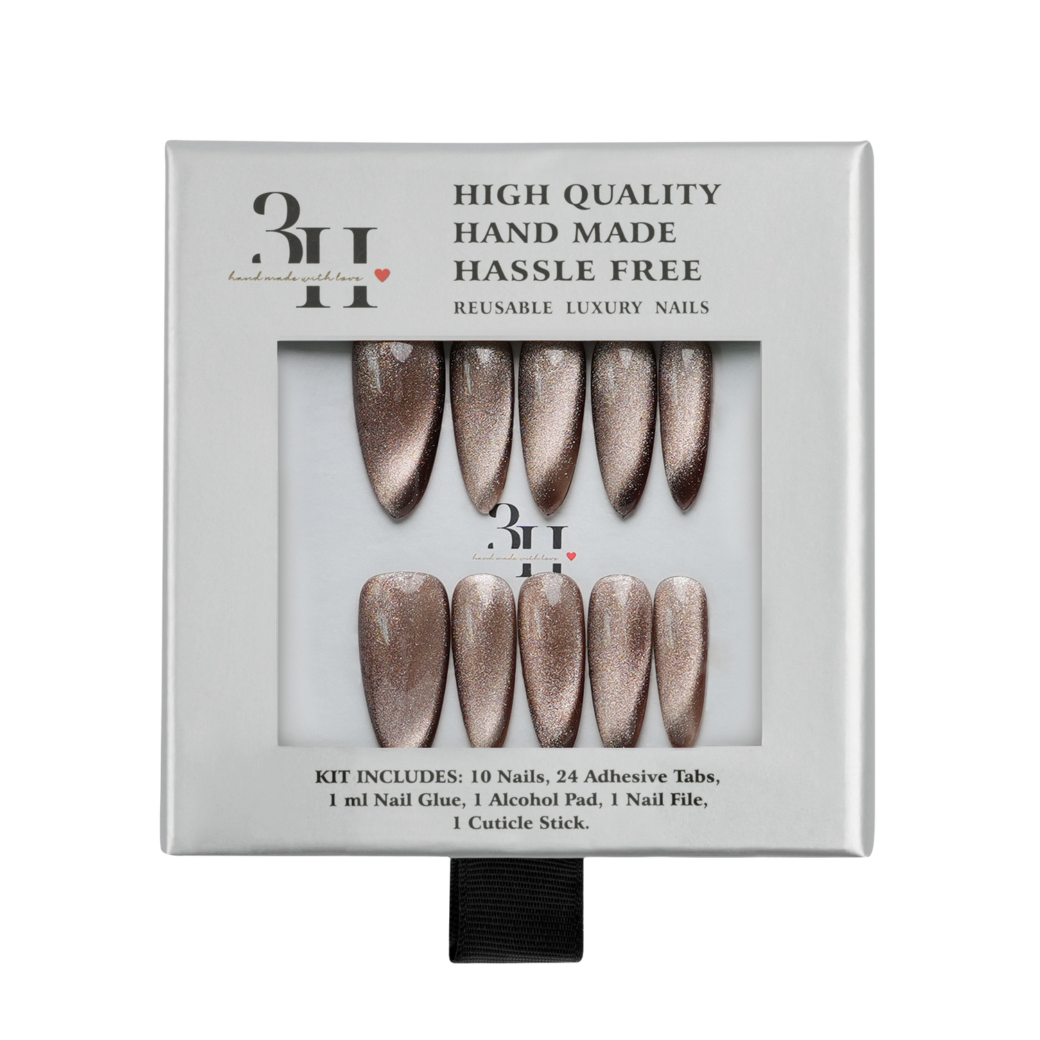 Lucid Dust – Medium Almond Press-On Nails