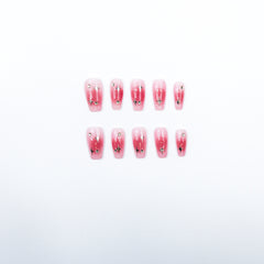 3H Luxury Handmade Press-on Nails - Pink Gem Precision Nails - 3H Nails