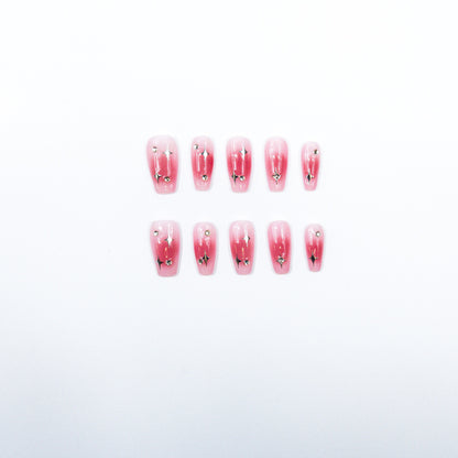3H Luxury Handmade Press-on Nails - Pink Gem Precision Nails