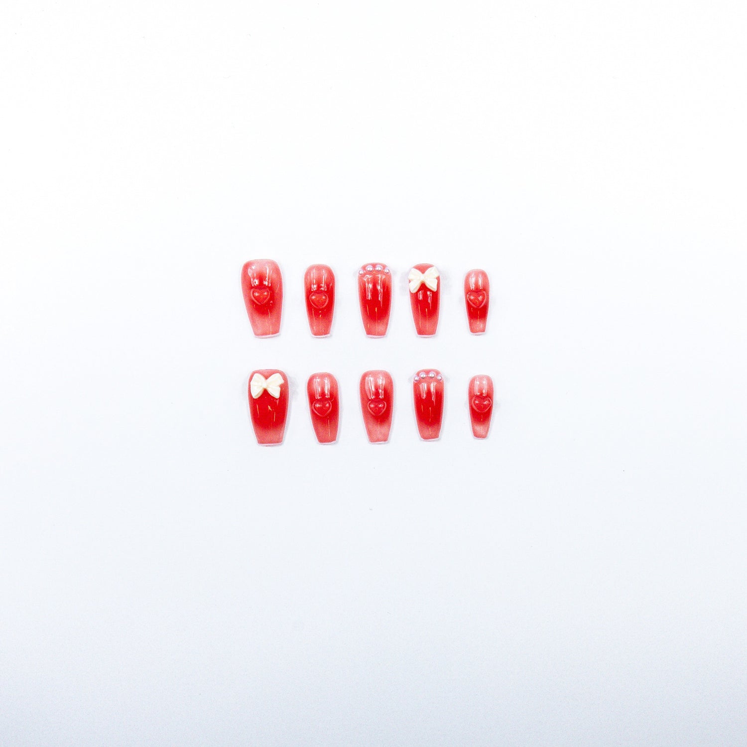 3H Luxury Handmade Press-on Nails - Rouge Bowtique Nails - 3H Nails