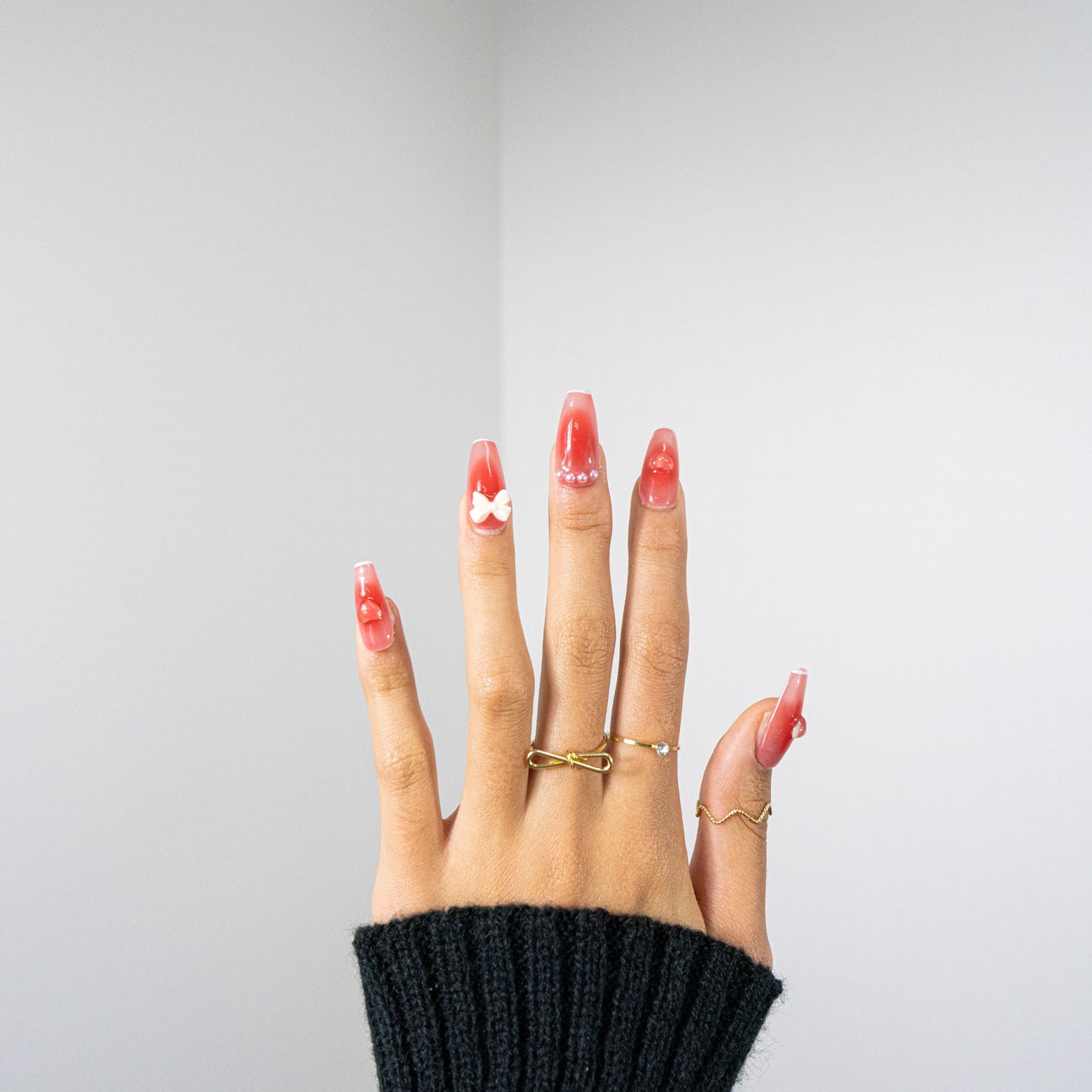 3H Luxury Handmade Press-on Nails - Rouge Bowtique Nails - 3H Nails