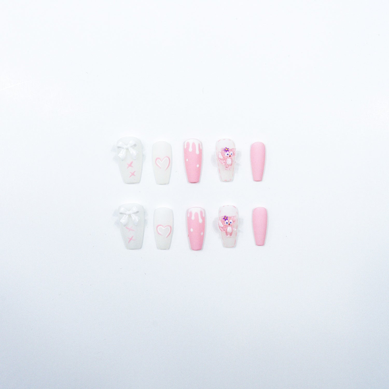 3H Luxury Handmade Press-on Nails - Sweetheart Swirls Nails - 3H Nails