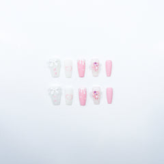 3H Luxury Handmade Press-on Nails - Sweetheart Swirls Nails - 3H Nails