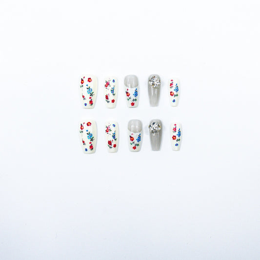 3H Luxury Handmade Press-on Nails - Floral Gala