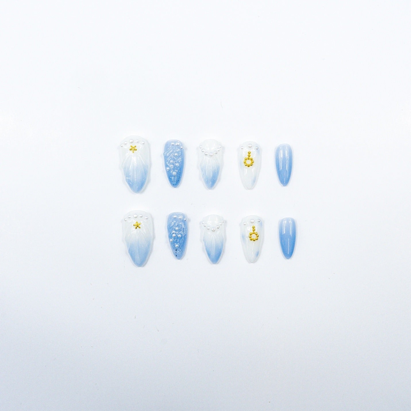 3H Luxury Handmade Press-on Nails - Starry Sapphire - 3H Nails