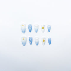 3H Luxury Handmade Press-on Nails - Starry Sapphire - 3H Nails